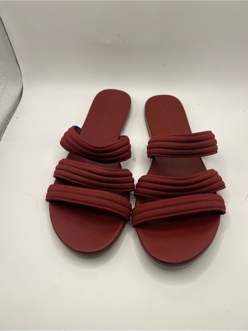 Rothy's Triple-Band Slide Sandals - Deep Red